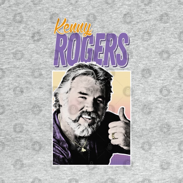 Vintage Style Kenny Rogers 80s Aesthetic Design by DankFutura